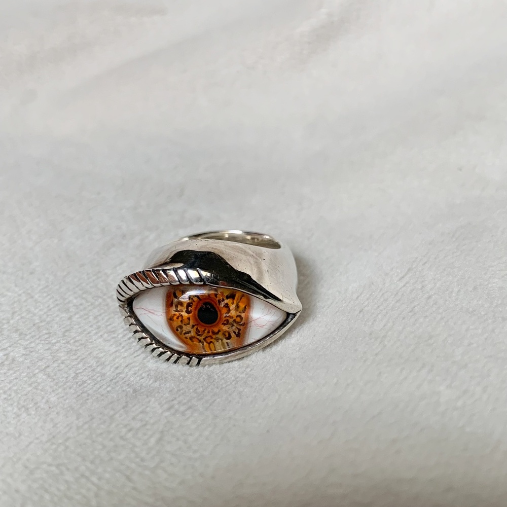 The Great Frog Leopard Print Eye Ring - Ring Size L - Fits like 5.5 US